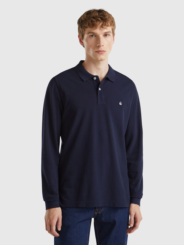 Polo de manga larga de algodón  Hombre