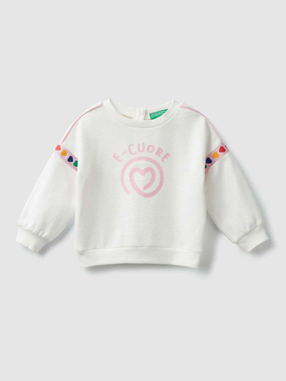 Sudadera con estampado y corazones image number 1