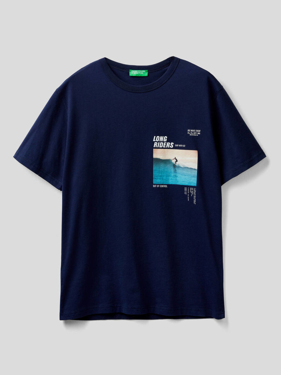 Camiseta azul oscuro con estampado fotográfico image number 1