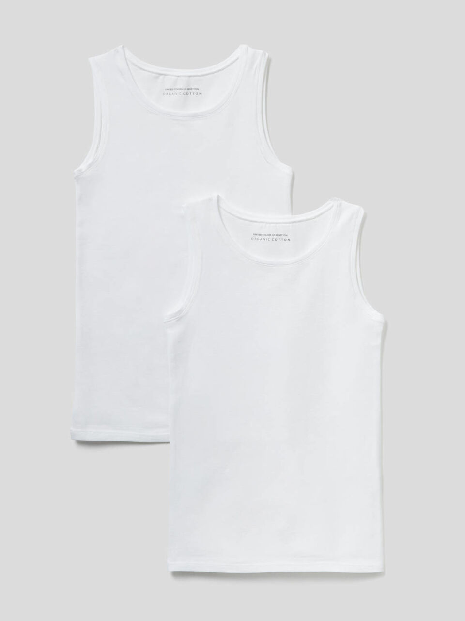 Dos camisetas de tirantes de algodón orgánico super stretch image number 1