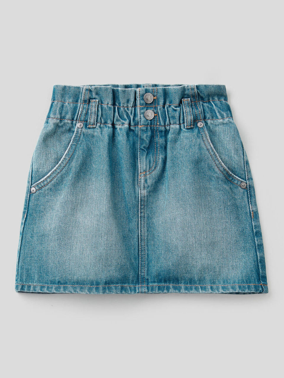 Falda corta en denim de 100 % algodón image number 1
