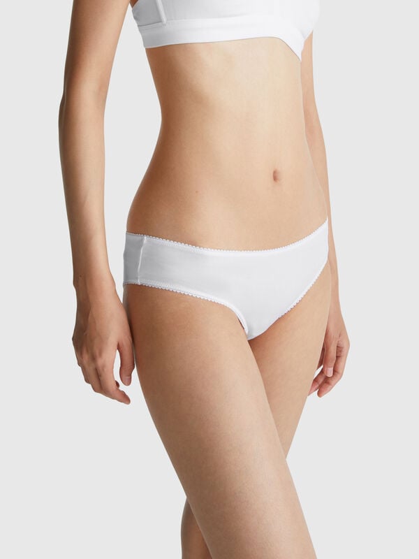 Braguitas básicas de algodón elástico Mujer