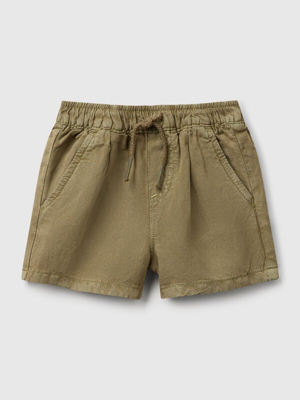 Shorts de mezcla de lino Recién nacidos