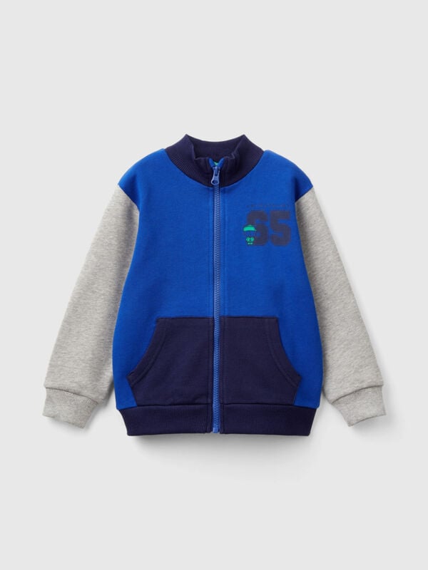 Sudadera de algodón orgánico con cremallera Niño