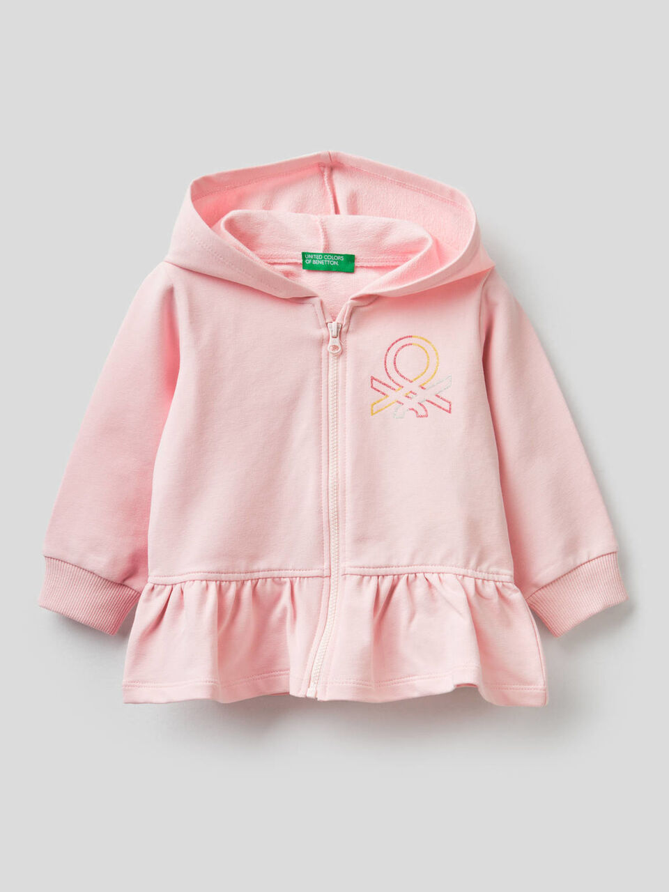 Sudadera con volante y capucha image number 1