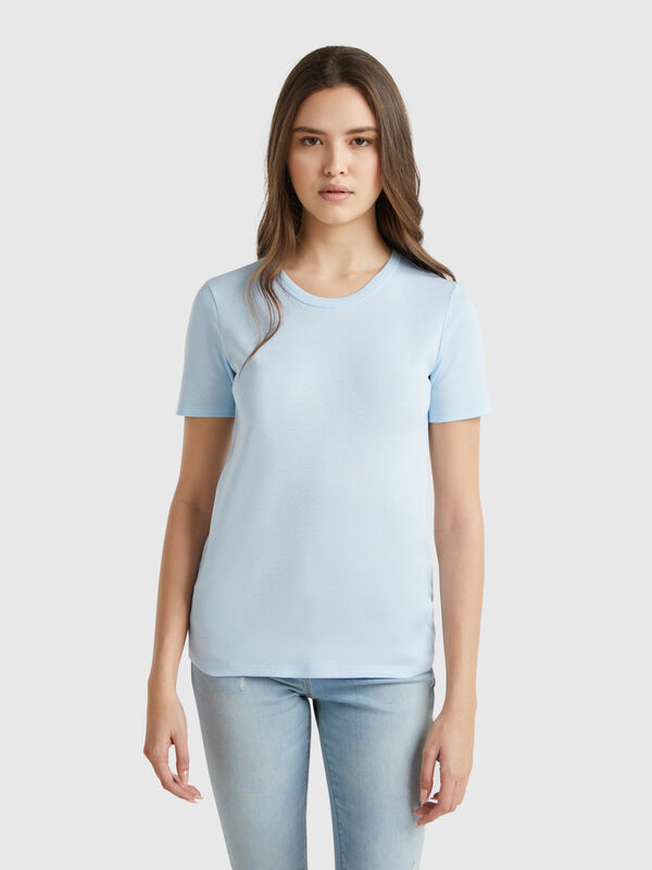 Camiseta de algodón de fibra larga Mujer