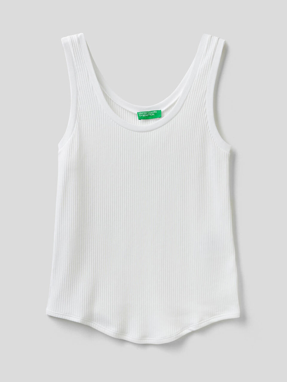 Camiseta de tirantes anchos de canalé image number 1