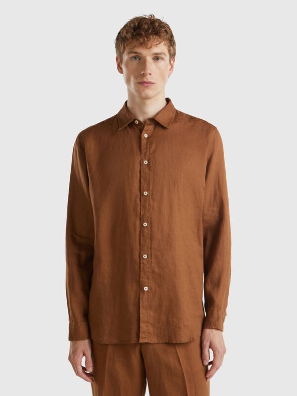 Camisa de puro lino Hombre