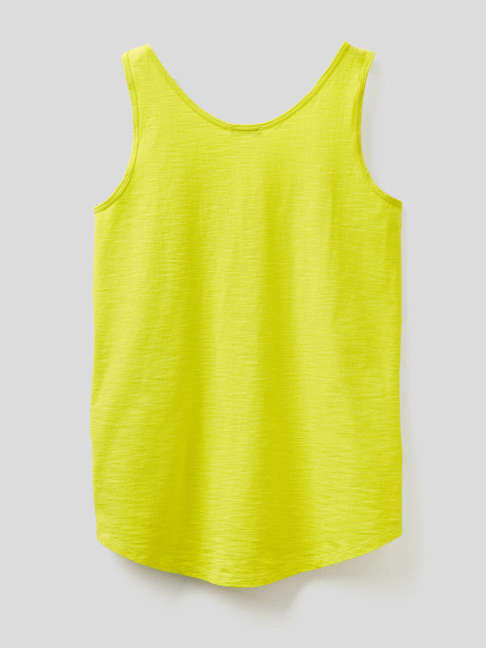 Camiseta de tirantes de 100 % algodón con bajo redondeado image number null