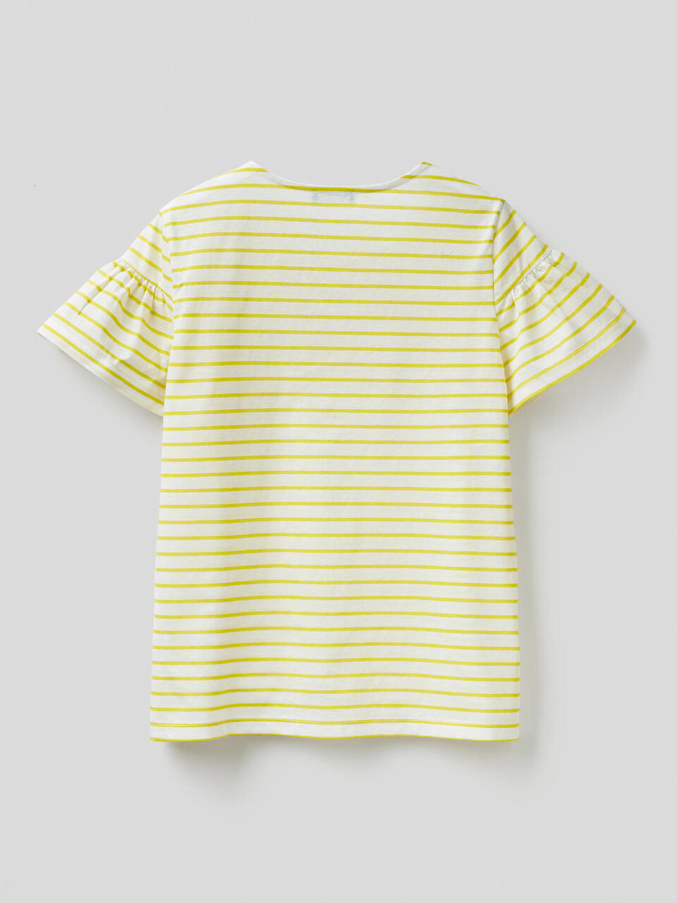 Camiseta de rayas con manga fruncida image number 2