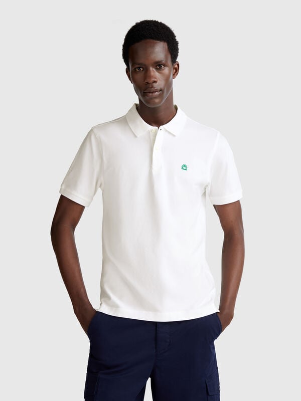 Polo blanco slim fit Hombre