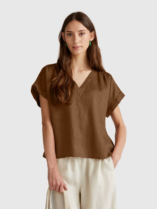 Blusa de puro lino Mujer