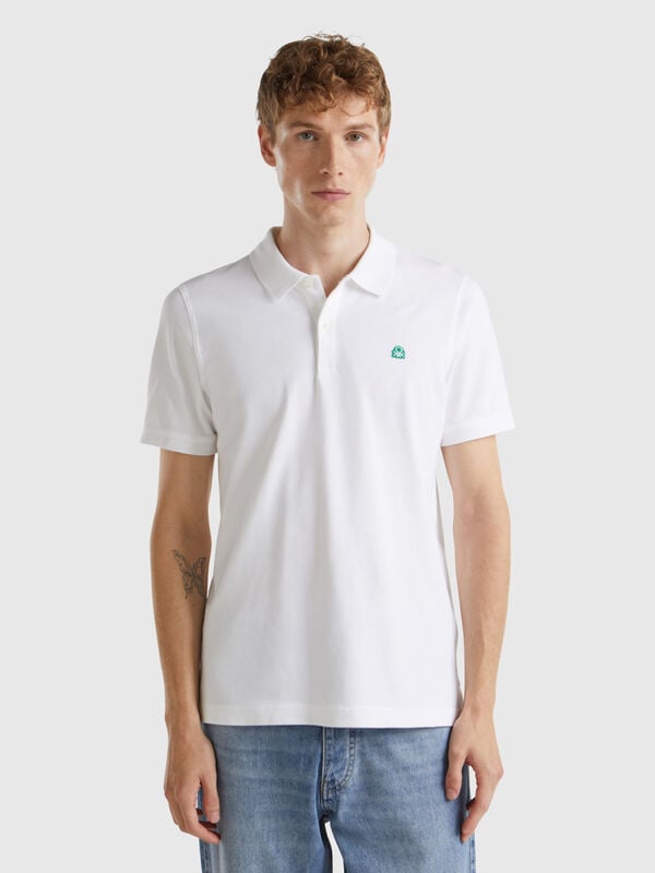 Polo blanco slim fit Hombre