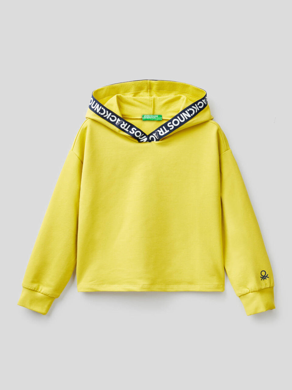 Sudadera cropped de algodón orgánico elástico image number 1