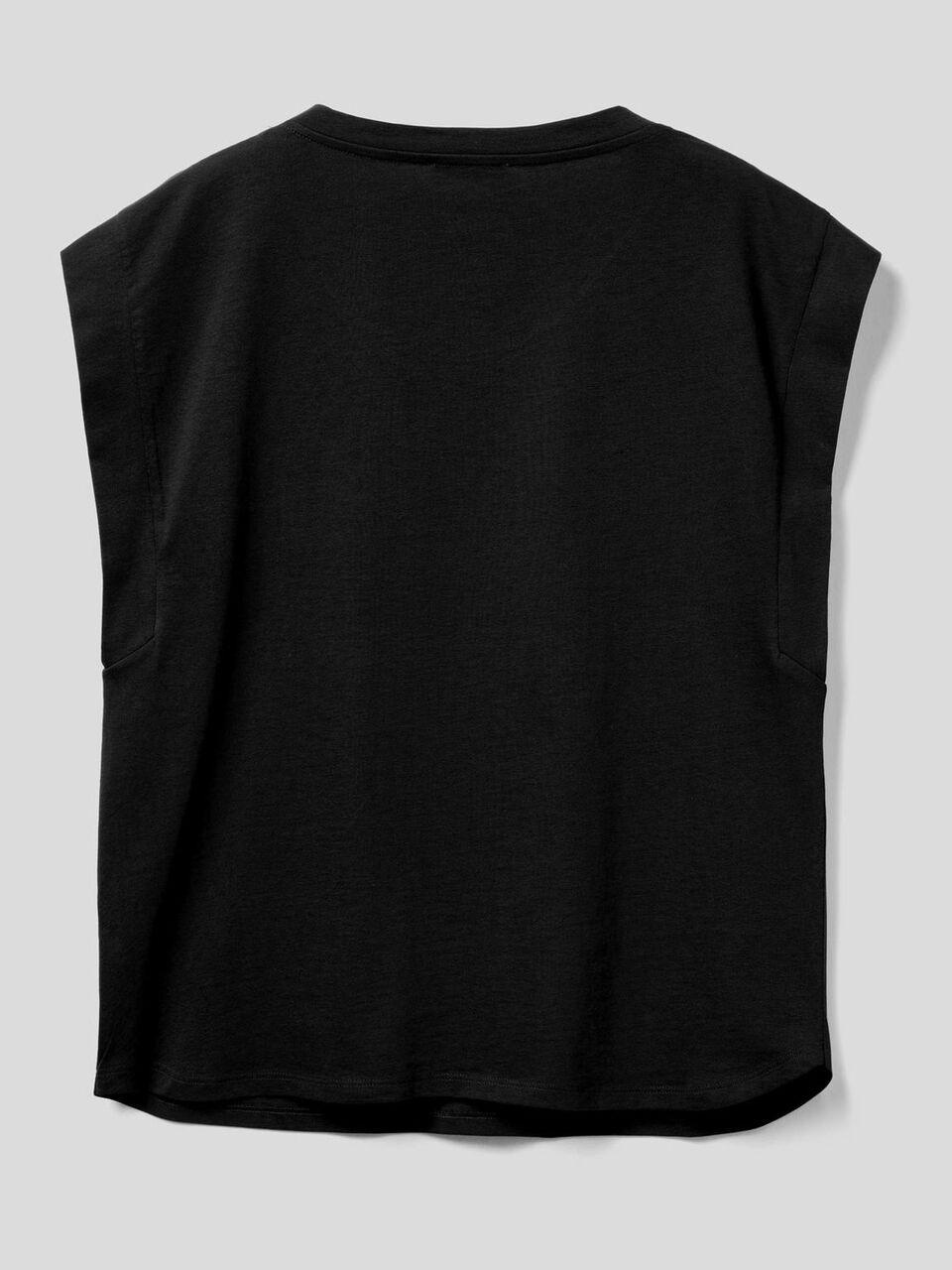 Camiseta de algodón con manga casquillo image number 2