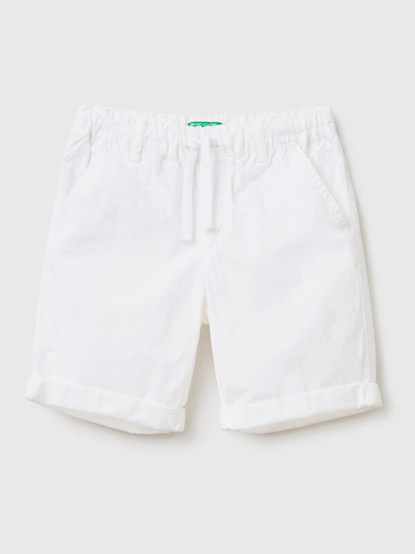 Pantalón corto de 100 % algodón con cordón Niño