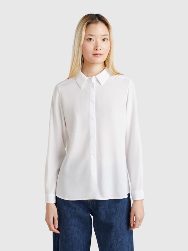 Camisa viscosa corte regular Mujer