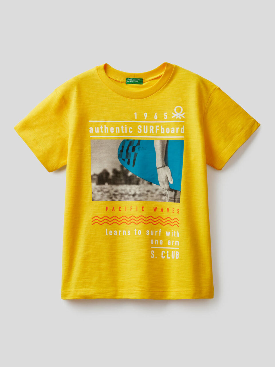 Camiseta de algodón con estampado de surf image number null