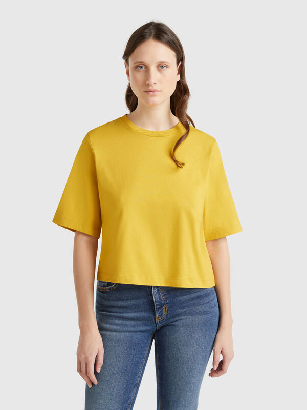 Camiseta boxy fit de 100 % algodón Mujer