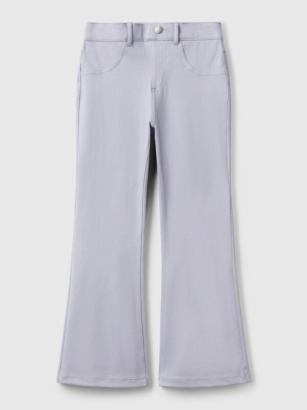 Pantalón acampanado de algodón elástico Niña