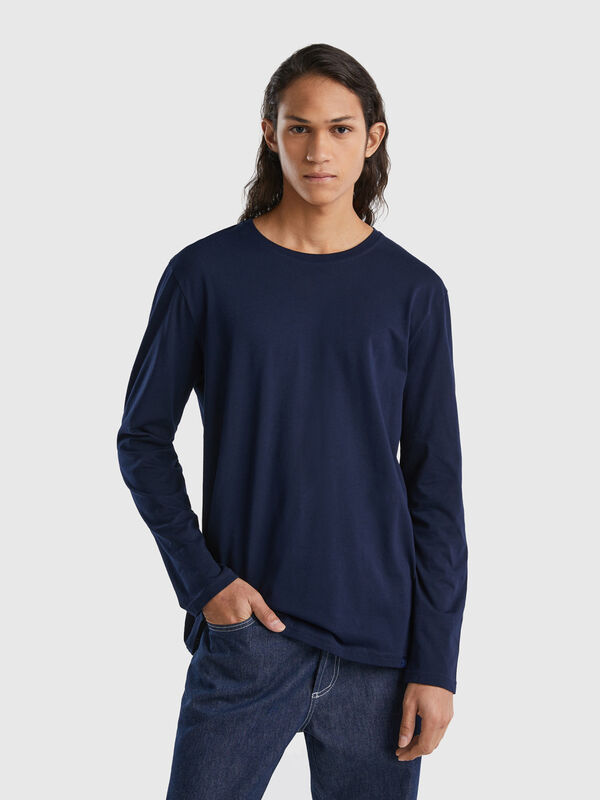Camisetas de hombre manga larga Color Azul, compra online