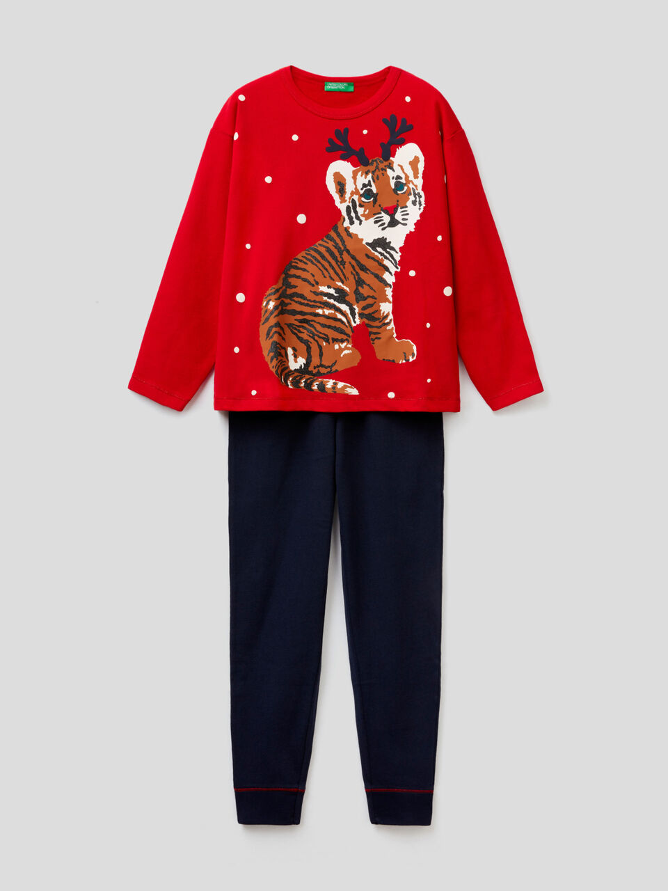 Pijama con estampado de tigre image number 1
