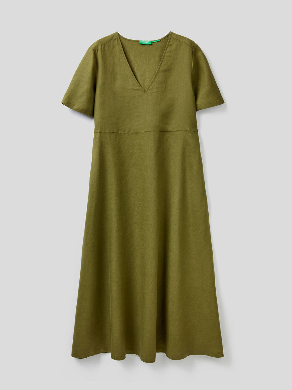 Vestido largo de 100% lino image number 1