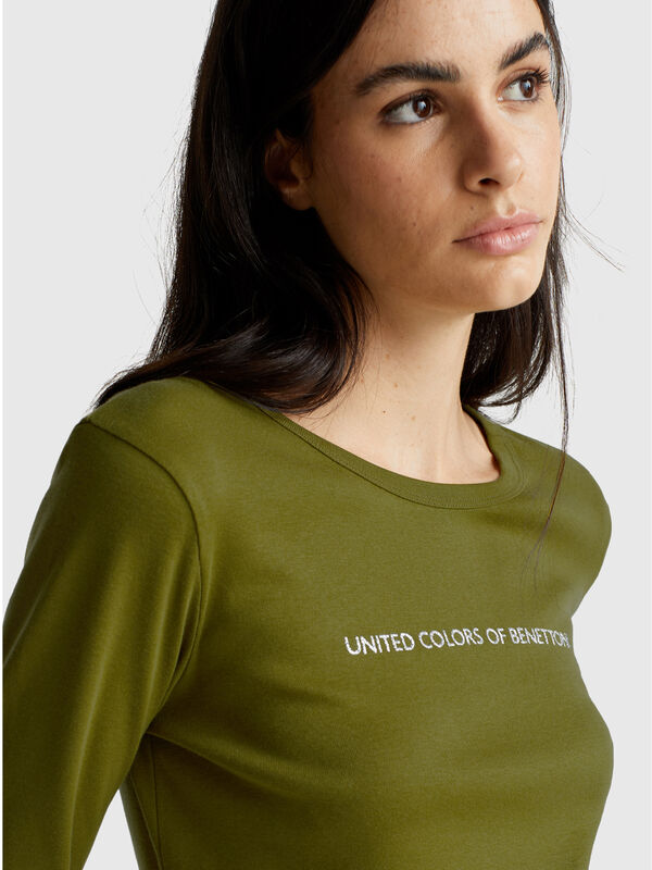 Camiseta de manga larga 100% algodón Mujer