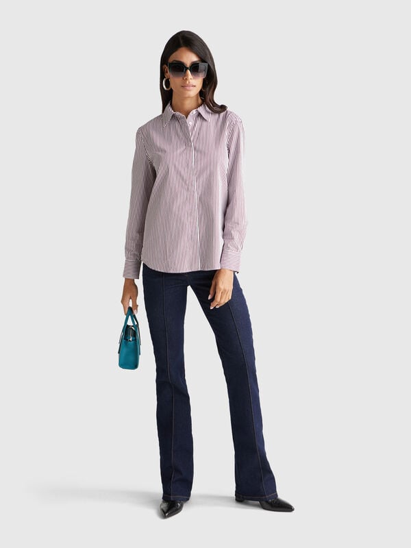 Camisa de rayas verticales Camisa de rayas verticales Mujer