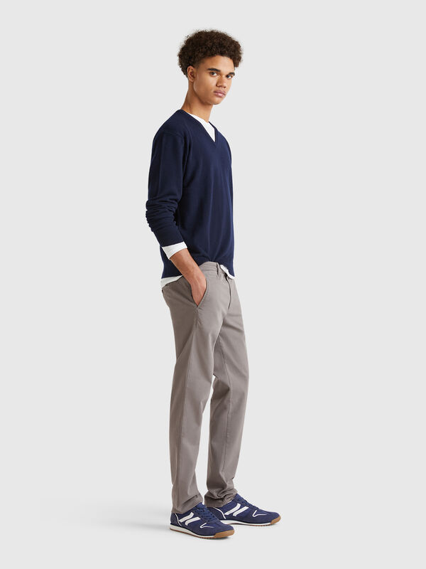 Chinos gris topo slim fit  Hombre