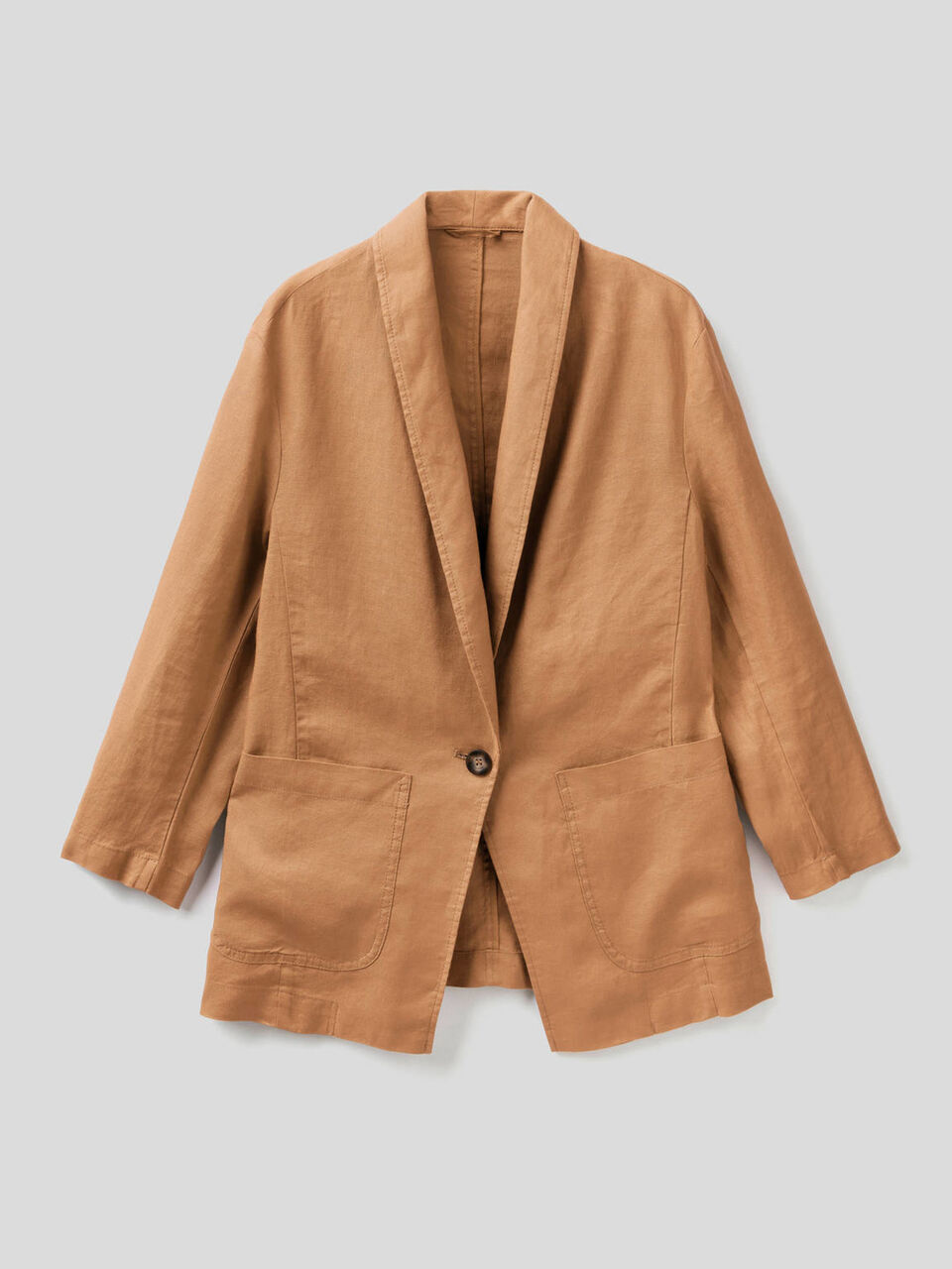 Blazer de lino con manga francesa image number 1