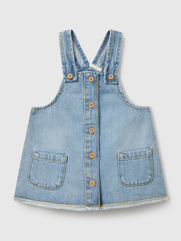 Falda peto denim Recién nacidos