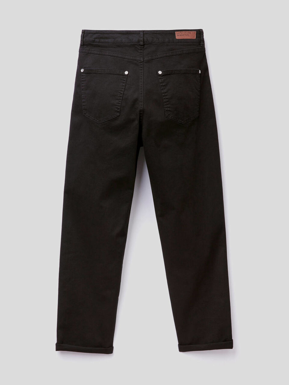 Pantalón boyfriend de algodón elástico image number 2