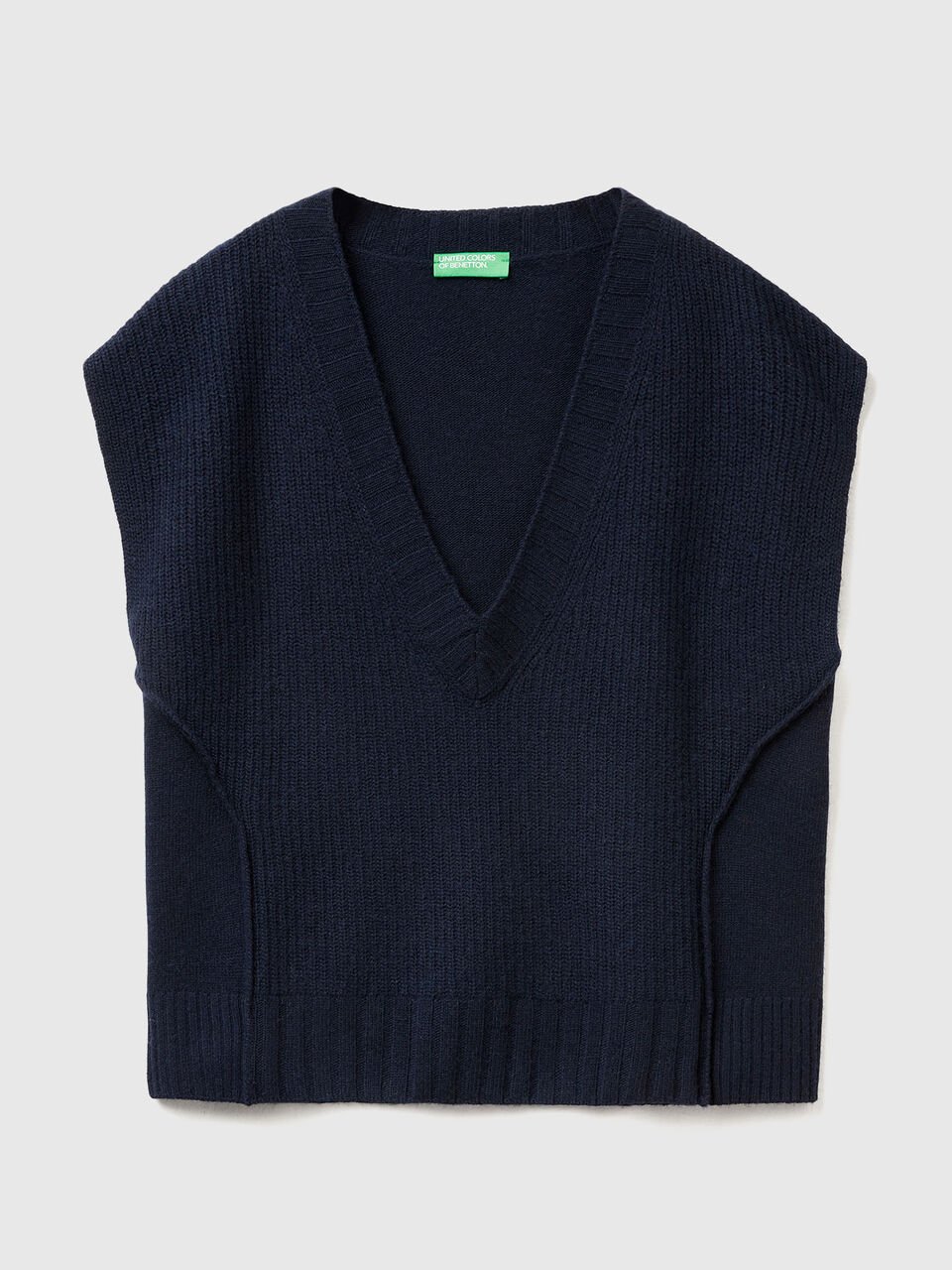 S/L V NECK SWEATER Mujer image number 1