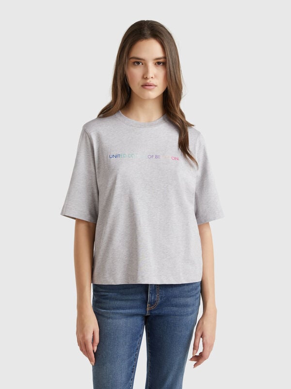 Camiseta con logo estampado Mujer
