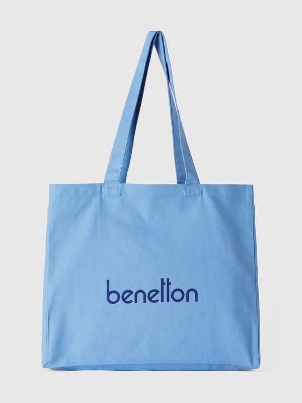 Tote bag azul claro de 100 % algodón