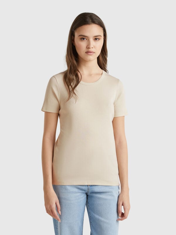 Camiseta de algodón de fibra larga Mujer