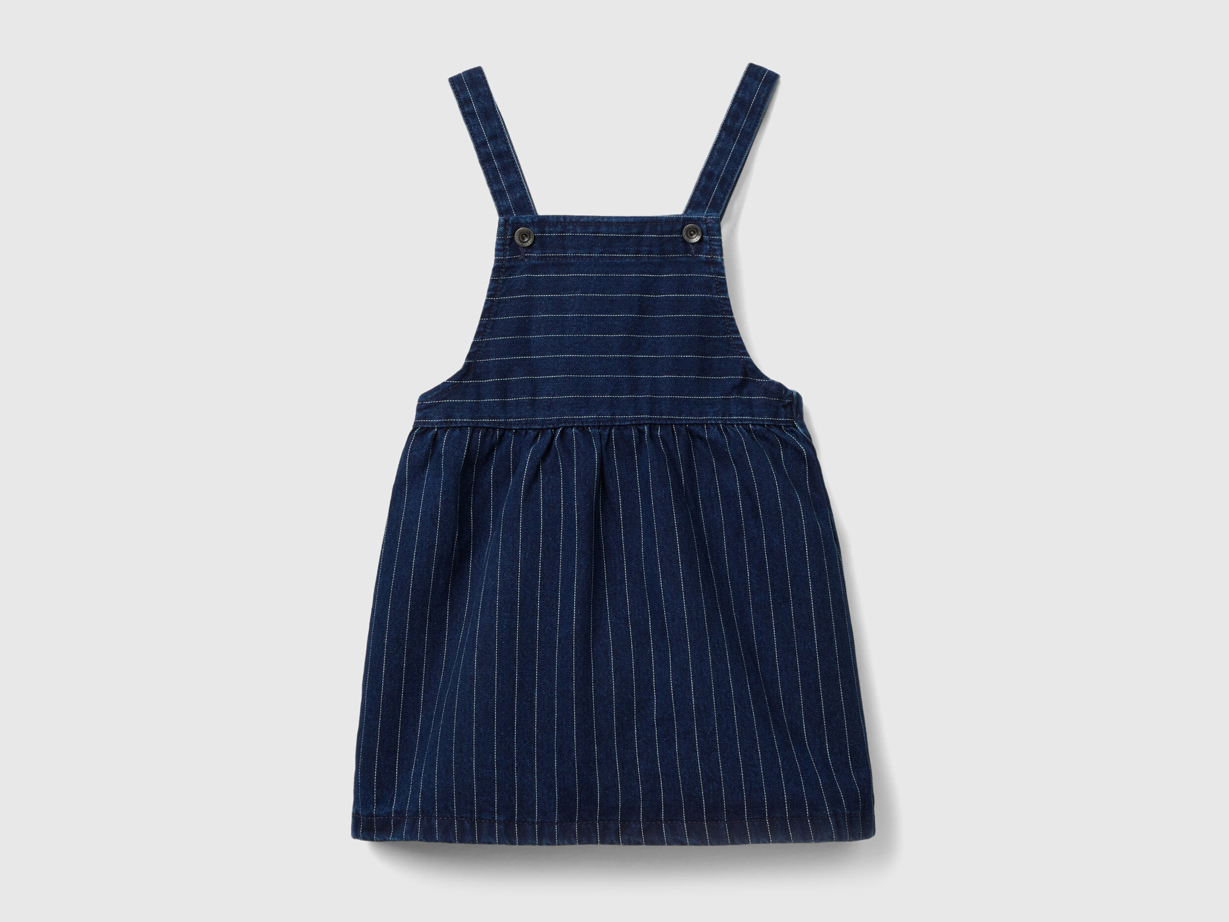 Falda peto vaquera de rayas diplom ticas Azul Oscuro Benetton