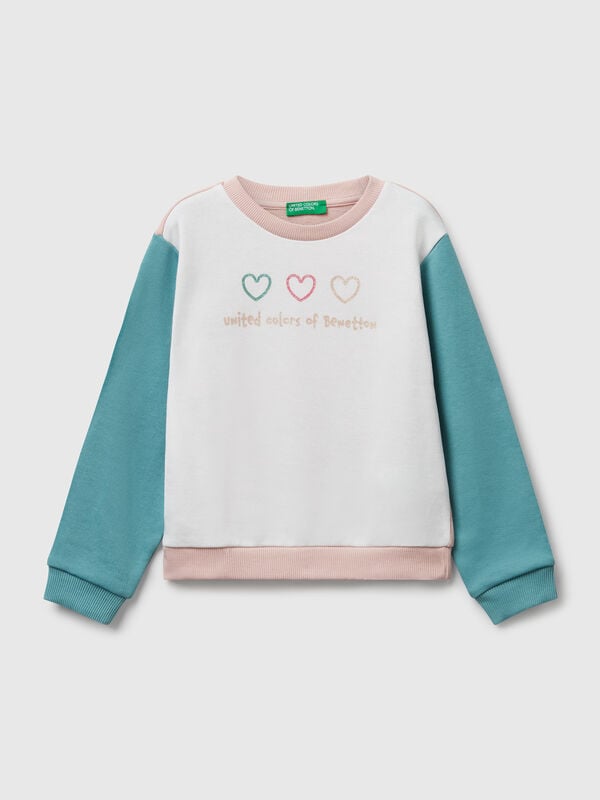 Sudadera con estampado de purpurina Niña