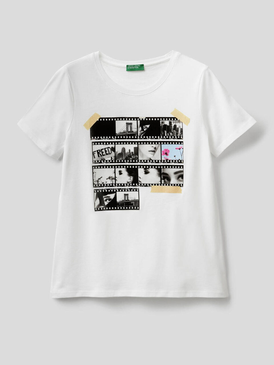Camiseta de 100% algodón con estampado de carrete image number 1