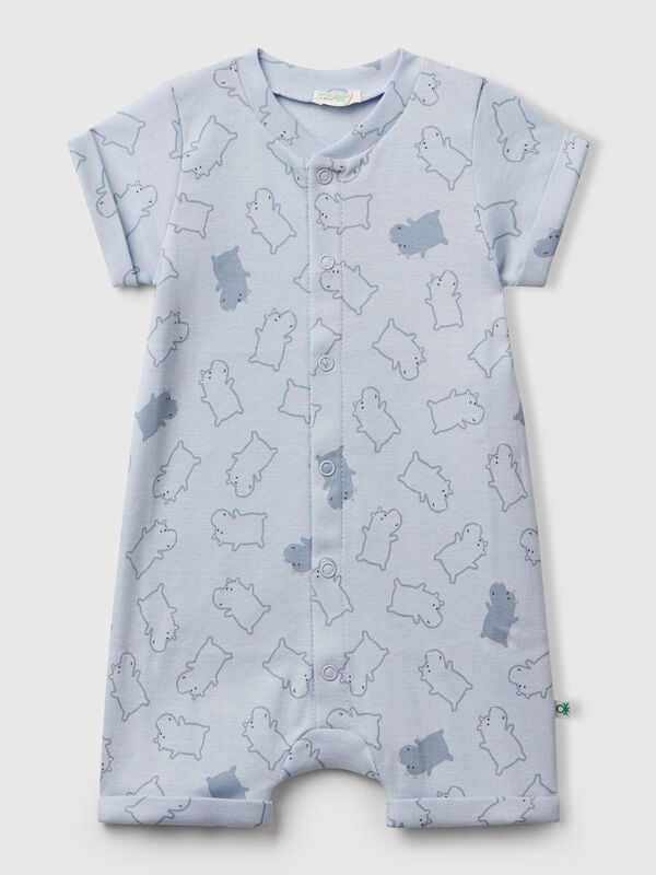 Body azul con estampado animal Recién nacidos