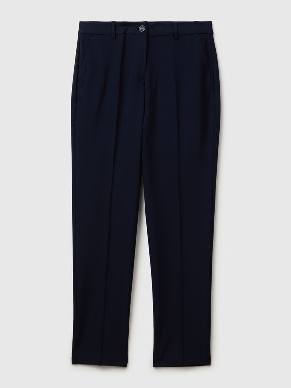 Pantalones de mezcla de viscosa elástica Pantalones de mezcla de viscosa elástica Mujer