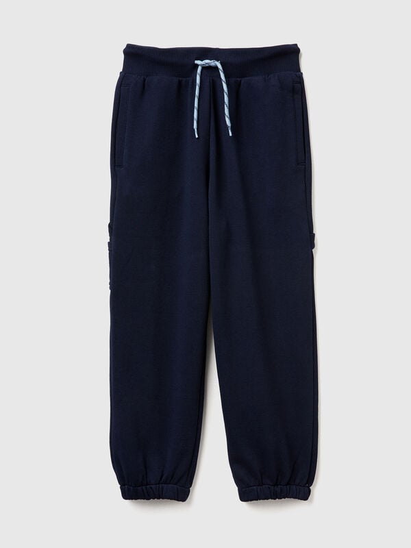 Joggers anchos con bolsillos Niño