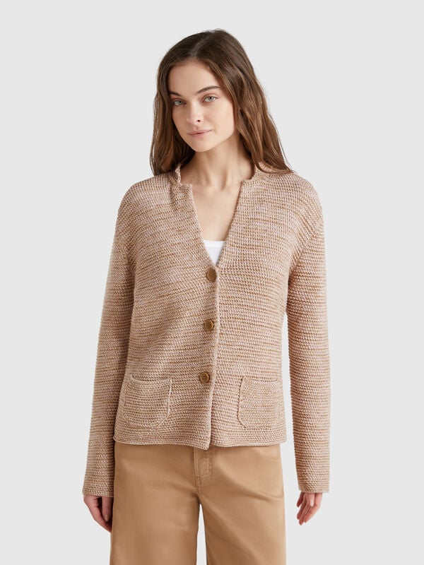 Chaqueta de punto 100% algodón Mujer