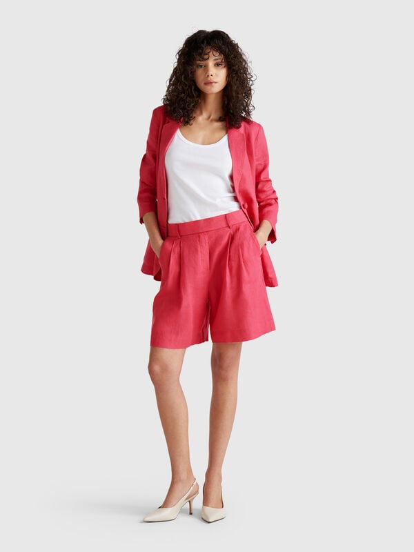 Bermudas 100% lino Mujer