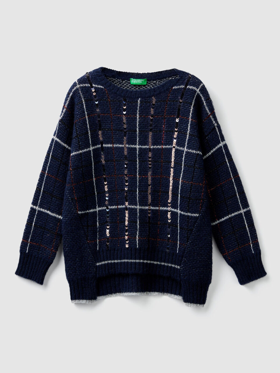 Jersey de cuadros con lentejuelas image number 1