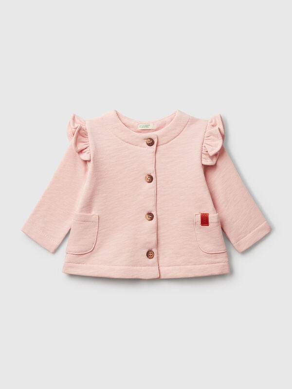 Sudadera de rizo con volantes Recién nacidos