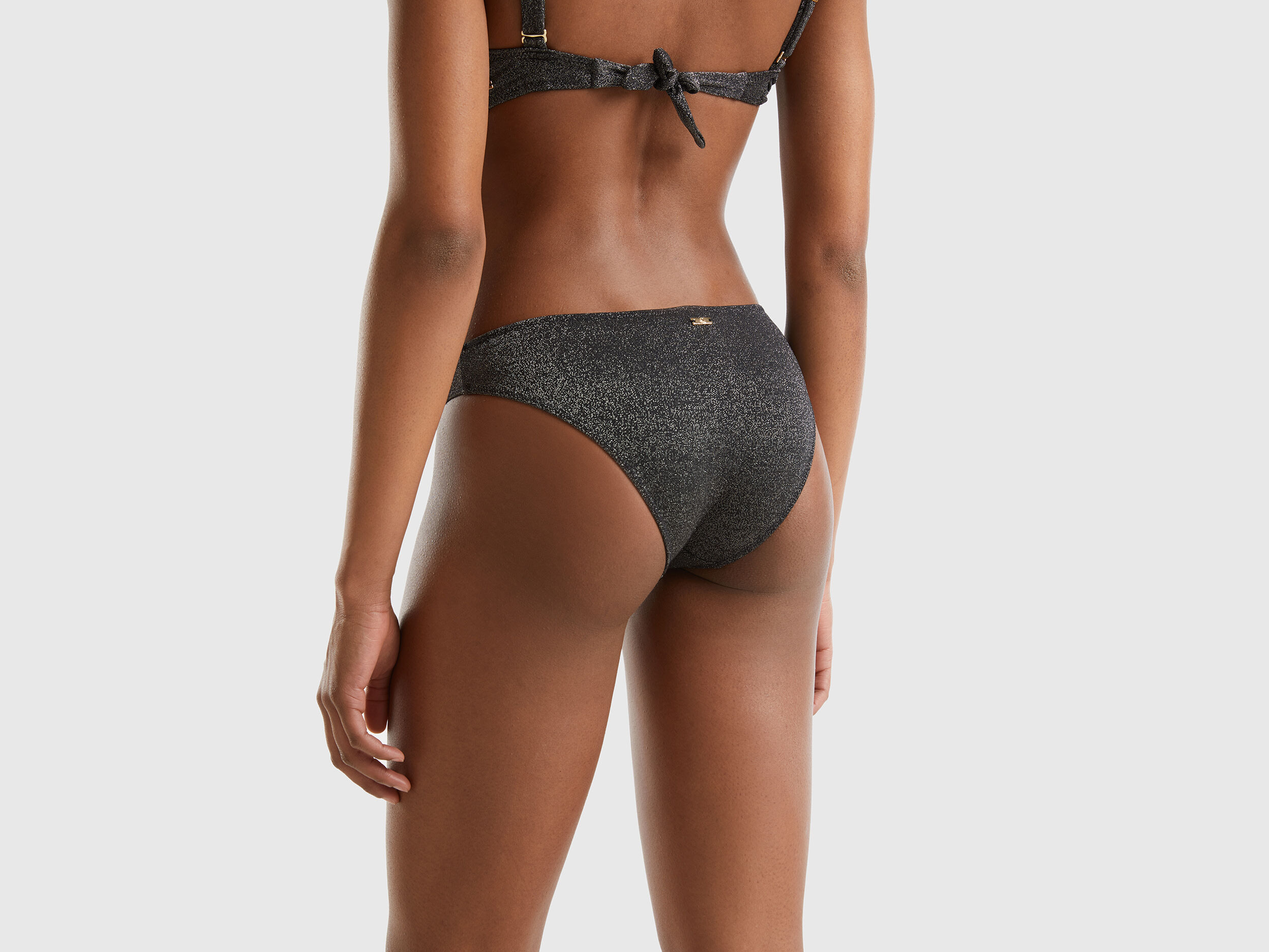 Braguita de bikini con lurex Negro Benetton