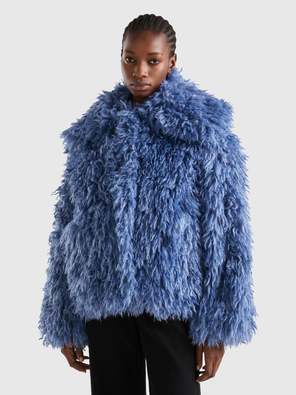 Abrigo pelo sales azul marino