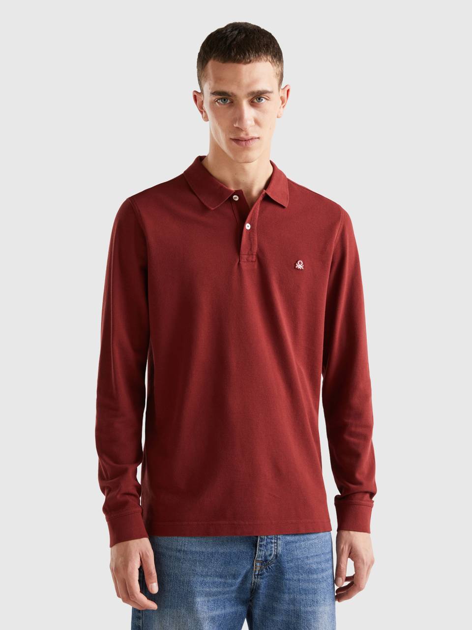 Polo manga larga mujer benetton store